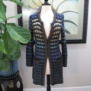 NIC+ZOE Crotchet Striped Cardigan